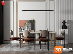 Dining Table Set Skp Files